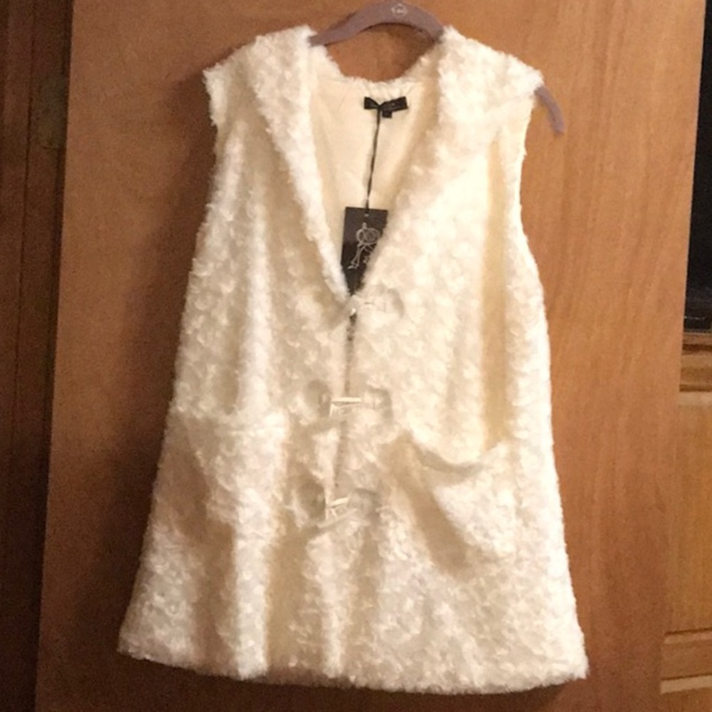 Winter White Hooded Vest